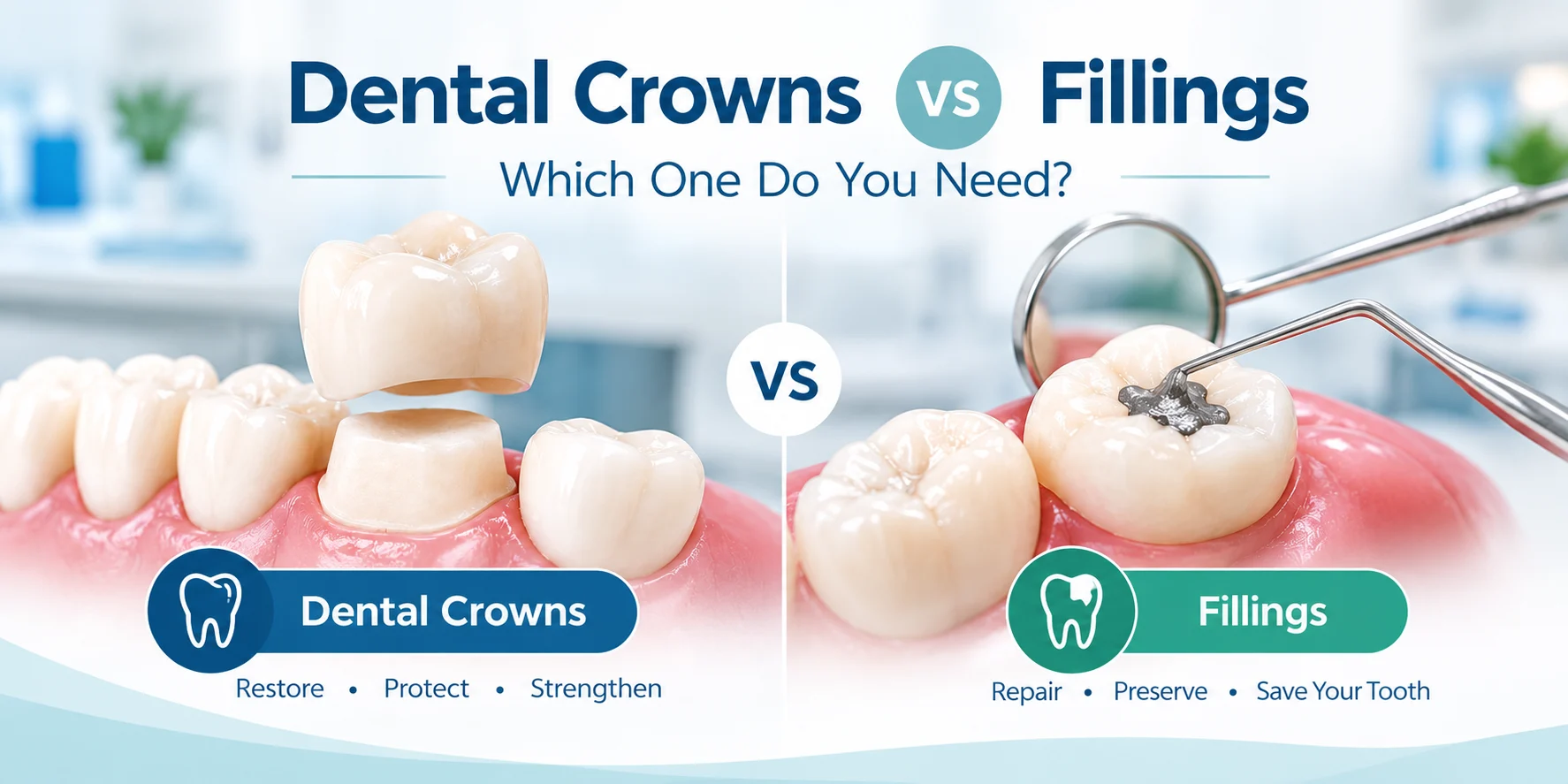 Dental Crown vs Filling